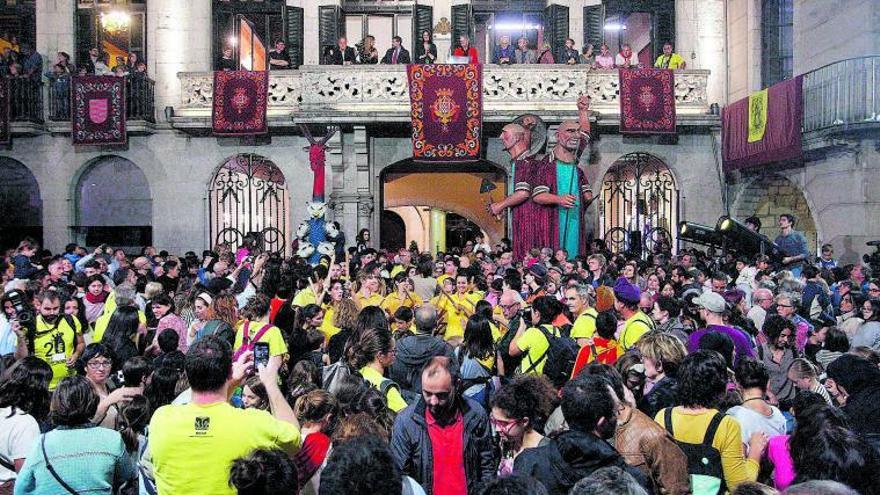 La plaça del Vi tornarà a ser l’escenari del punt de sortida de les Fires i Festes de Sant Narcís de Girona. | MARC MARTÍ