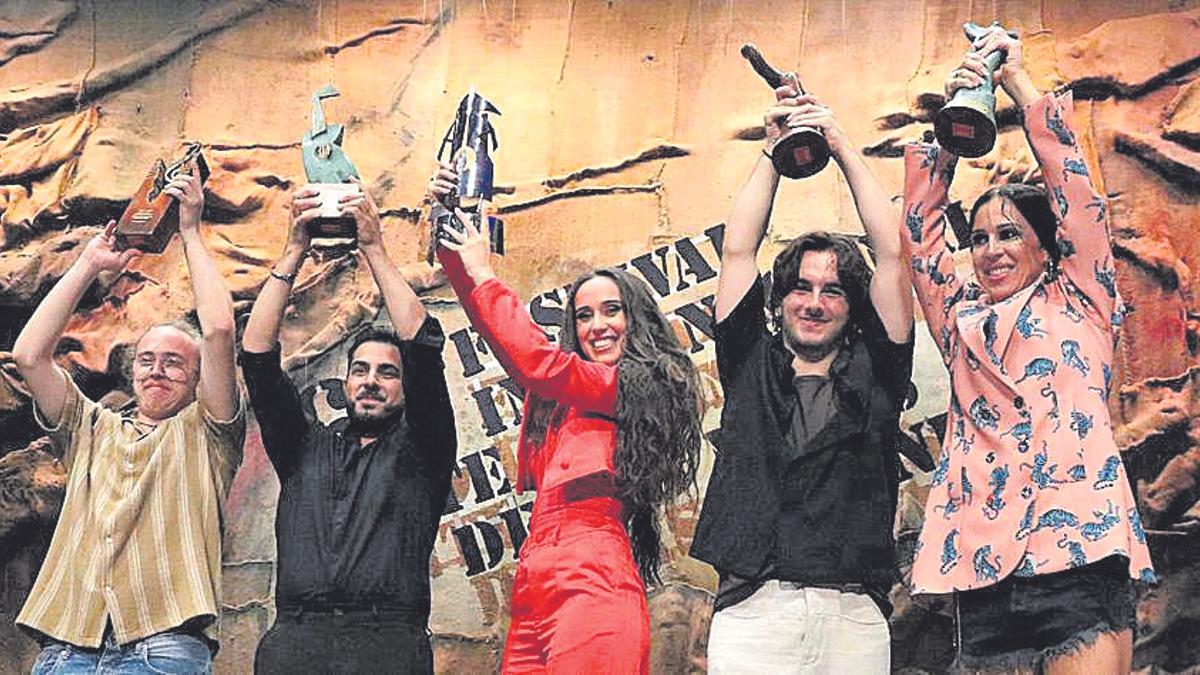 Los ganadores de la anterior edición del Cante de las Minas.