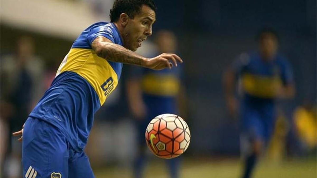 Tevez, durante un partido de esta semana con Boca