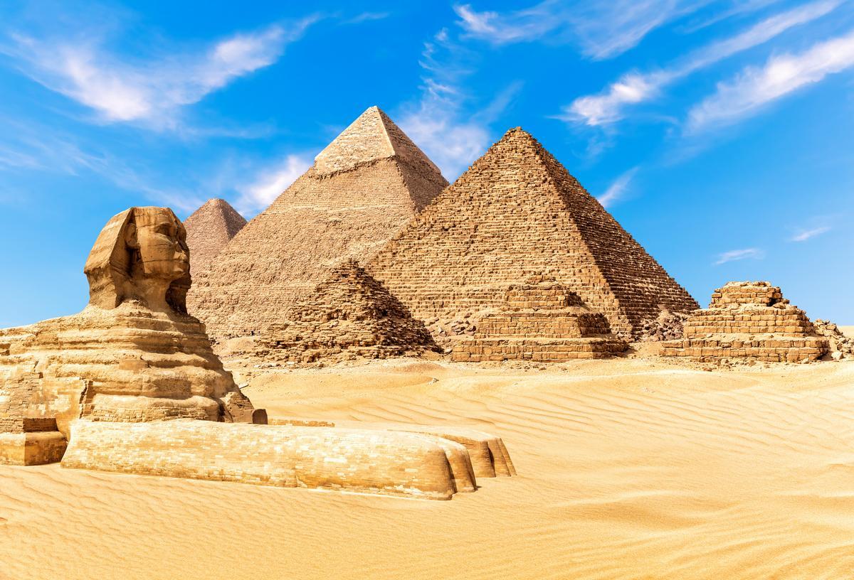 Las pirámides de Giza en El Cairo