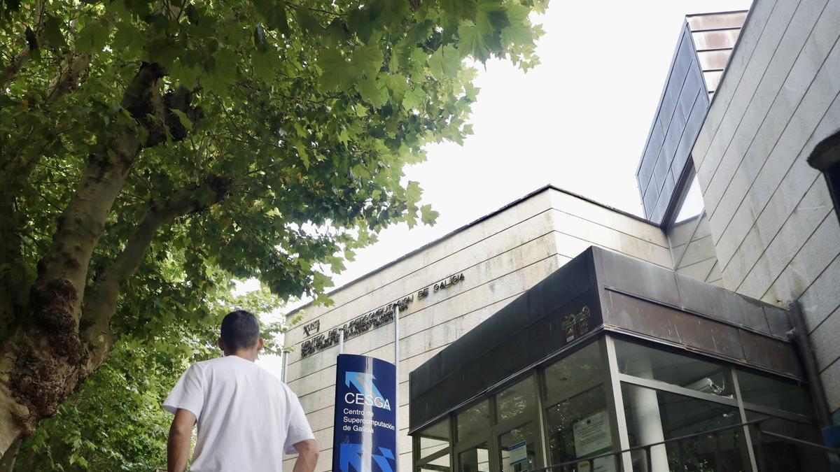 Exterior del Cesga, en Santiago.