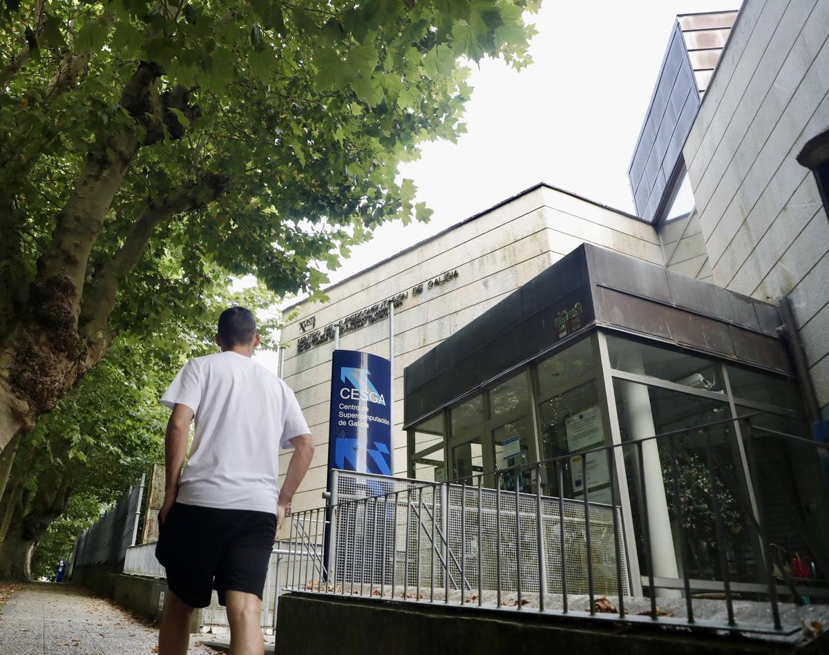 Exterior del Cesga, en Santiago.