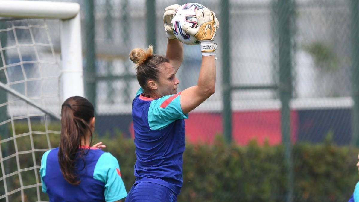Sandra Paños durante un entrenamiento