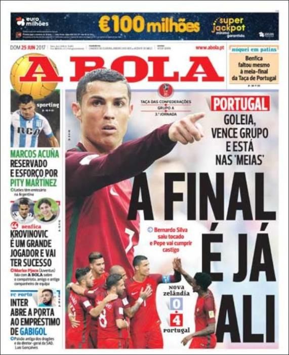 Portadas domingo 25 de junio de 2017