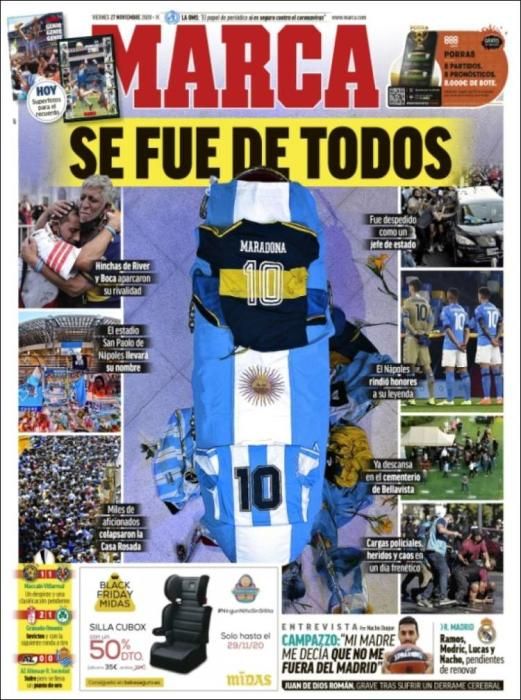 Portada MARCA viernes 27 noviembre 2020