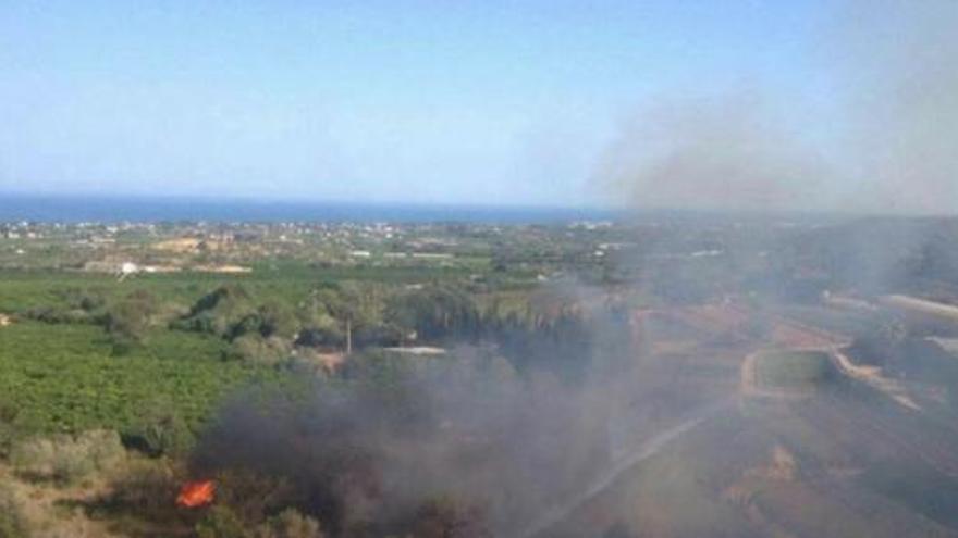 Imatge àeria de l&#039;incendi d&#039;ahir, a Gaüses.