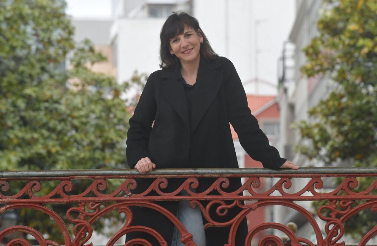 La actriz Malena Alterio posa en el palco de la música de Jardines de Méndez Núñez.