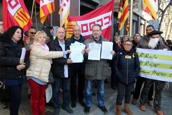 Campanya a Girona contra l'increment del 0,25% de les pensions