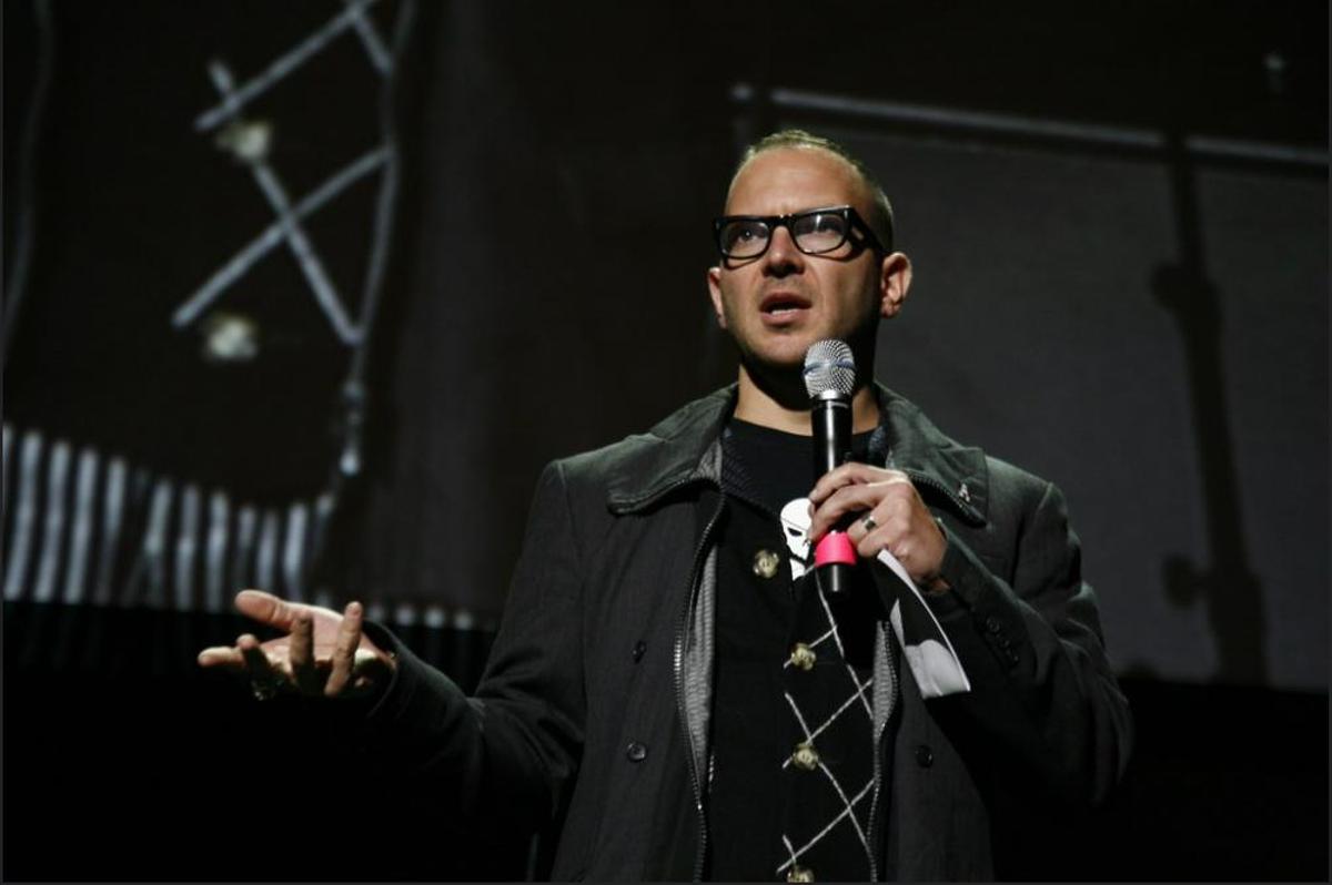 Cory Doctorow, durante una charla en la Universidad de Toronto.