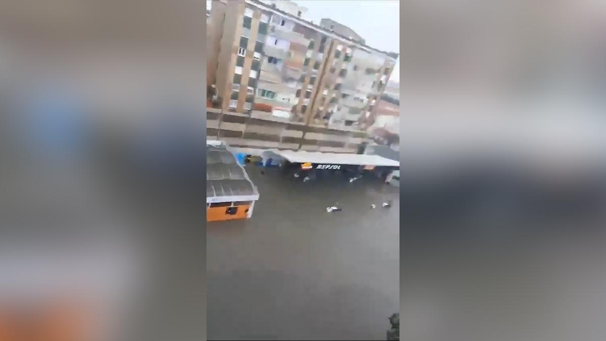 Málaga completamente inundada como consecuencia de la DANA