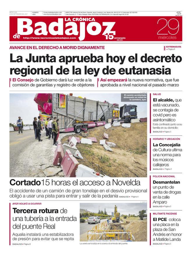 Consulta la portada correspondiente al día 29 de septiembre del 2021