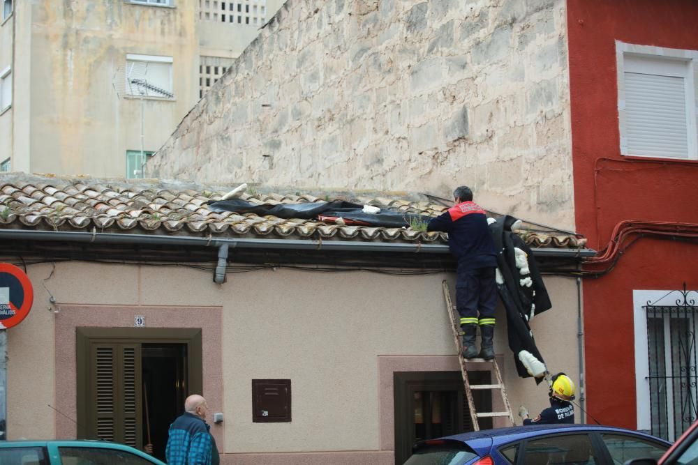 Incidentes por el temporal este domingo