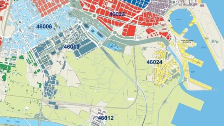 El término de La Punta está adscrito a los códigos 46012, 46013 y 46014