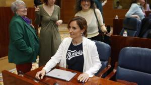 Mónica García en la Asamblea de Madrid.