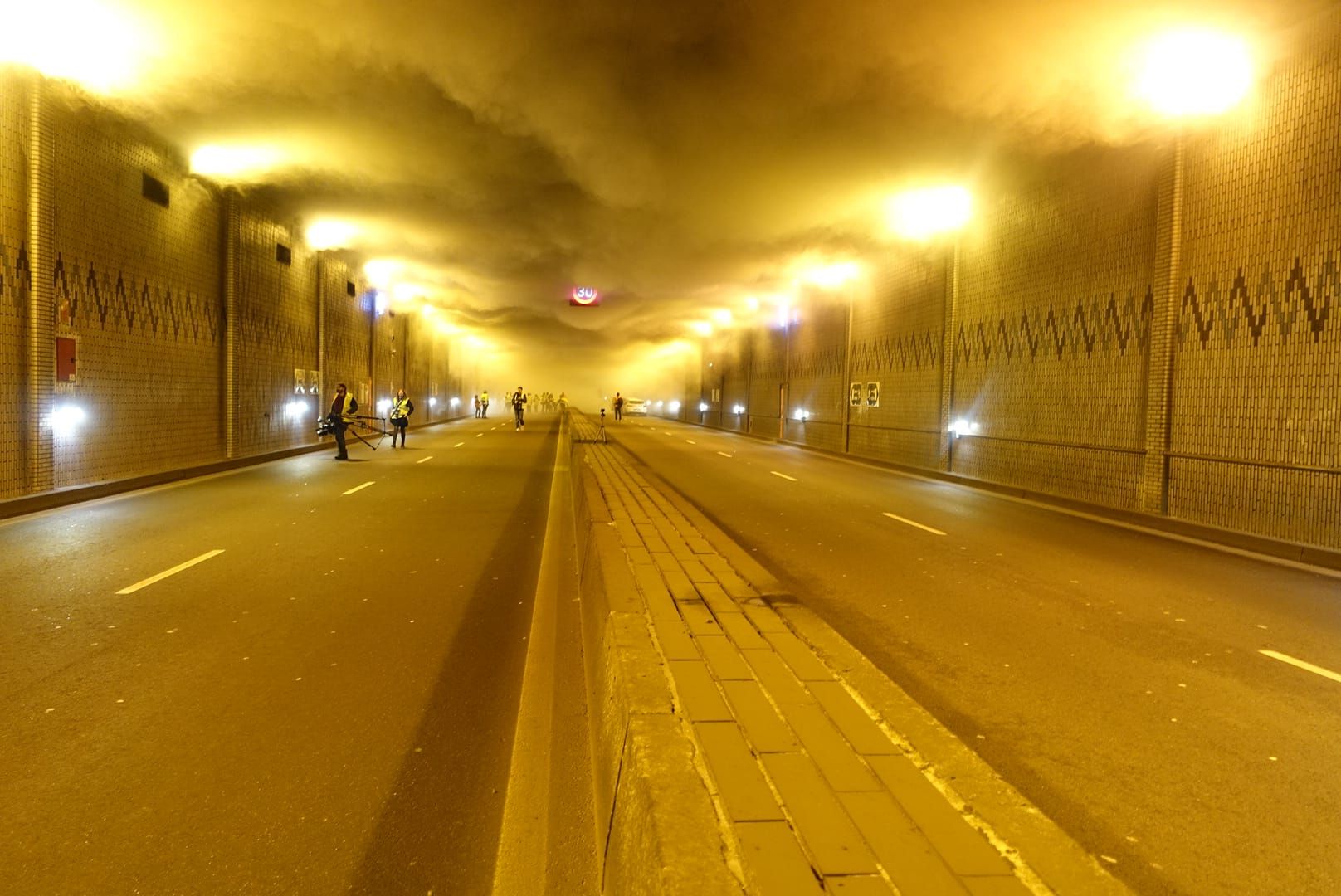 Simulacro en el túnel de Beiramar de Vigo