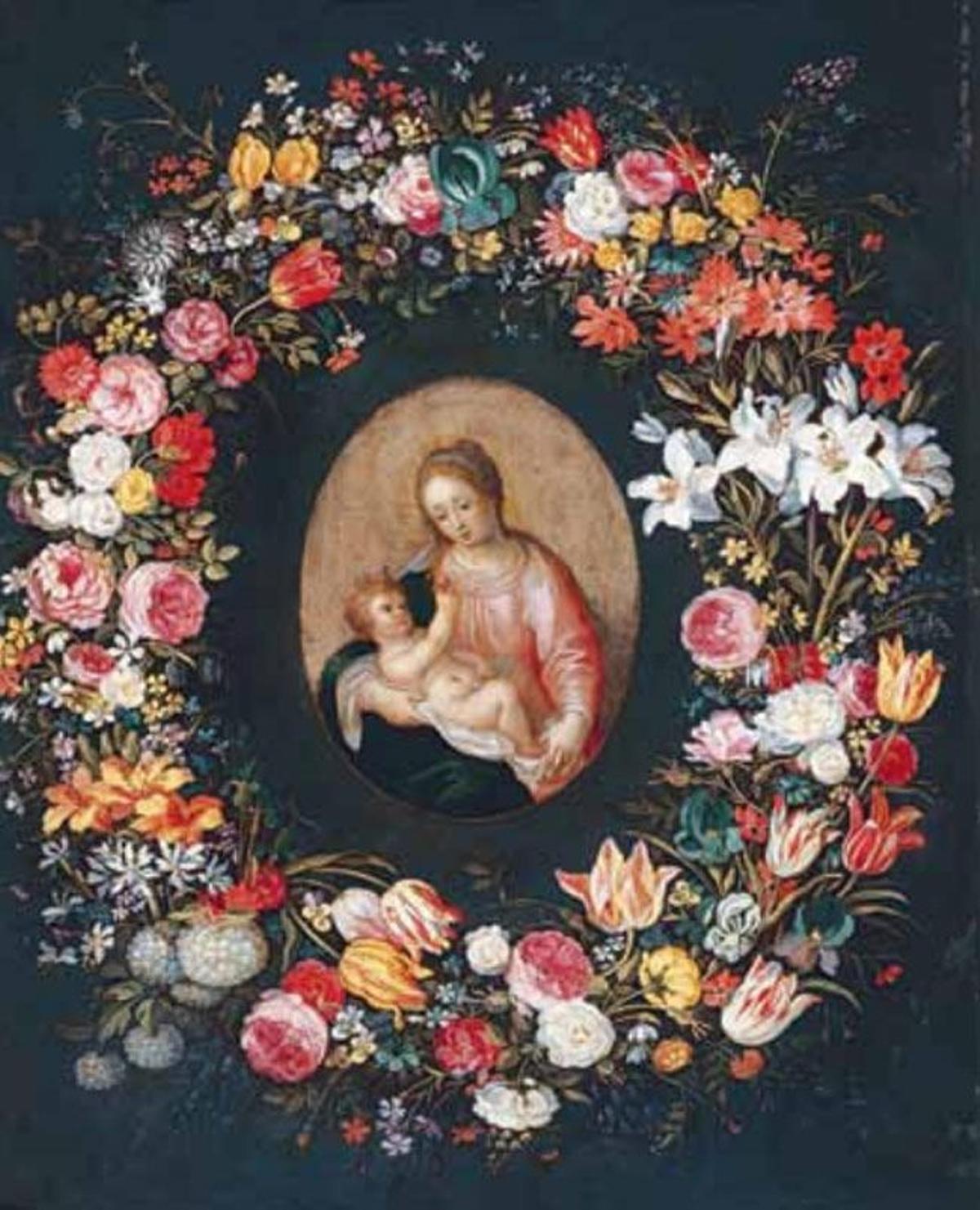 'Guirnalda de flores con la Virgen y el Niño', de Andries Danielsz