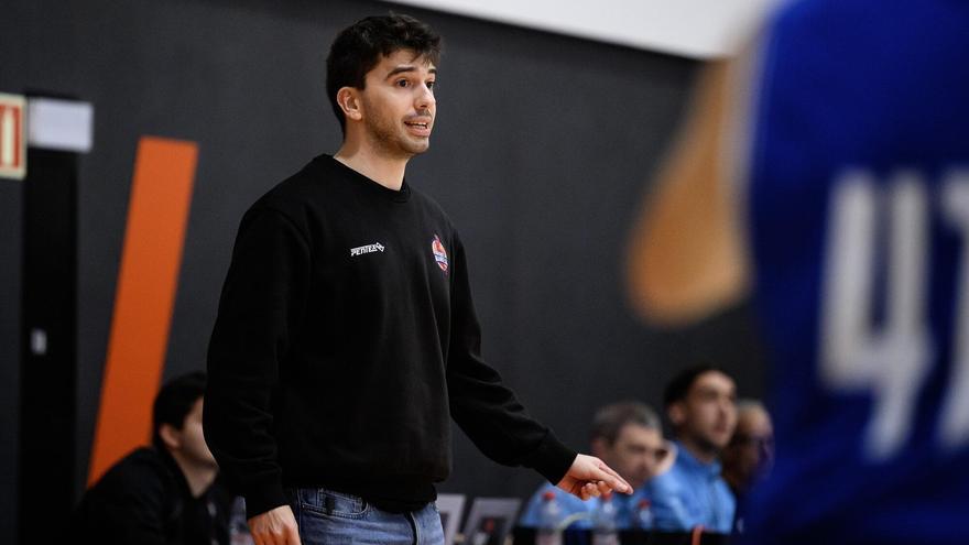 Dani Mestre, durant el decurs de la prèvia de la Minicopa