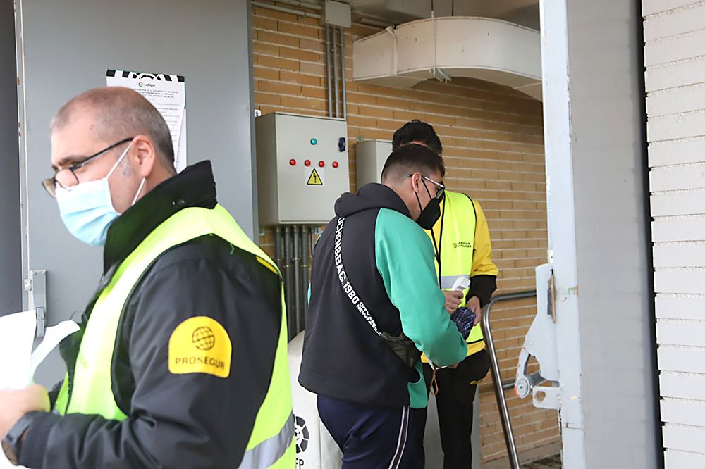 Aficionados asistentes al encuentro Córdoba CF-Tamaraceite