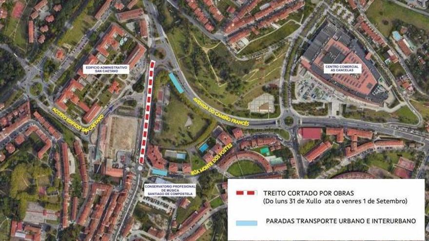 Do 31 de xullo ao 1 de setembro: cortes de tráfico por mor da reurbanización de Rodríguez de Viguri