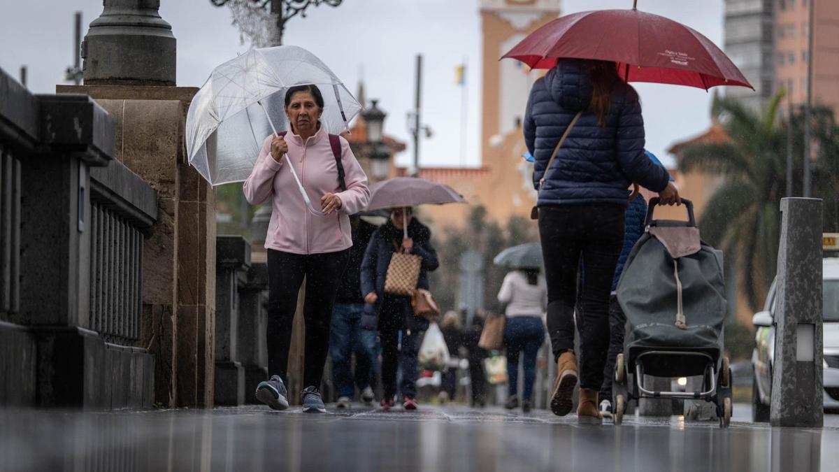 Jornada de lluvia en Tenerife.