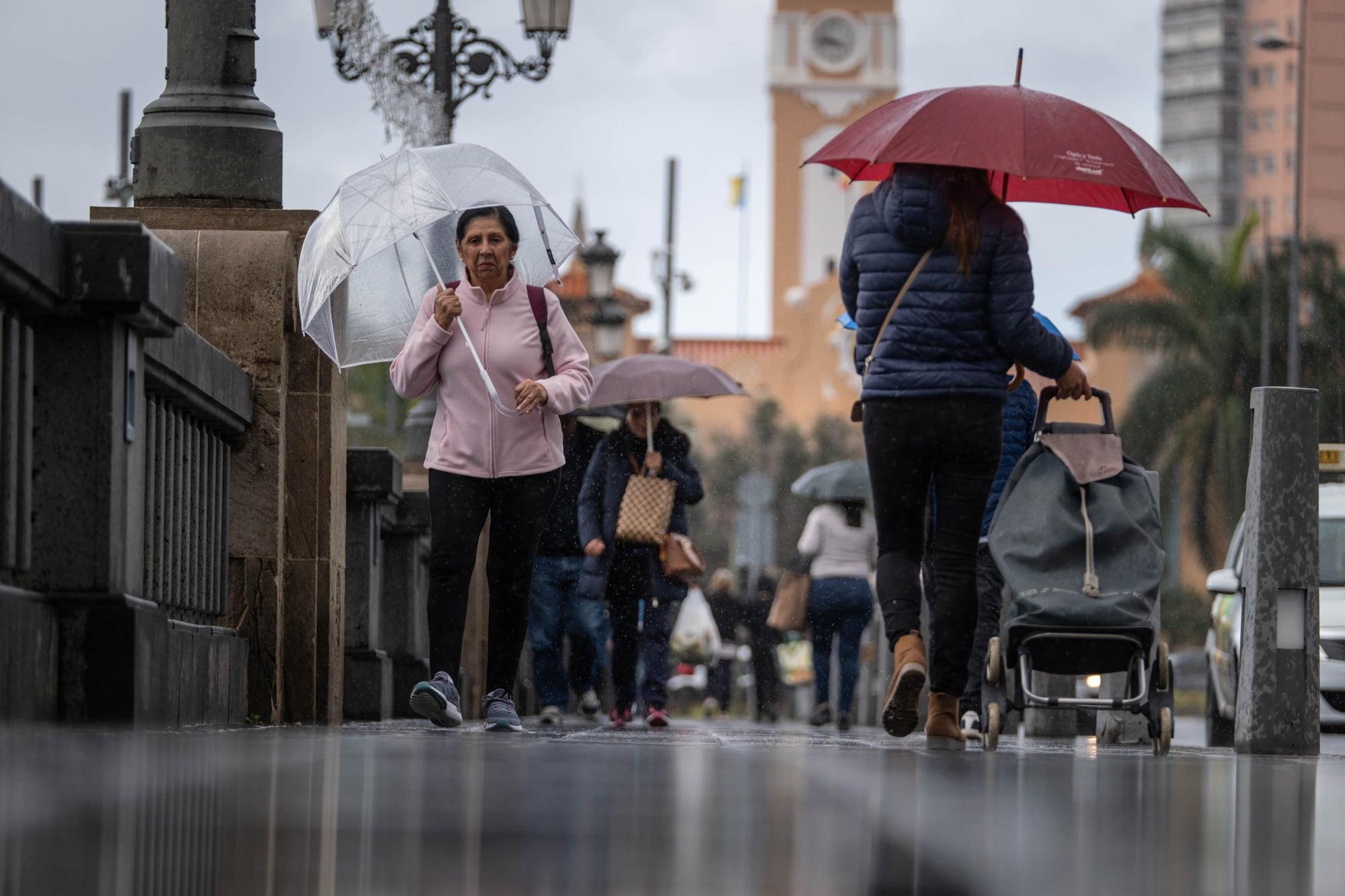 Jornada de lluvia en Tenerife.