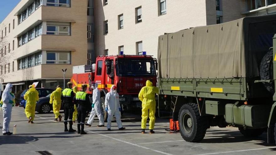 L&#039;Exèrcit ha desinfectat moltes infraestructures per a gent gran a Catalunya.