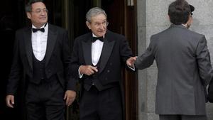 El Fiscal General del Estado, Álvaro García Ortiz y el presidente del Tribunal Supremo, Francisco Marín, a su salida de la apertura del año judicial 2023/2024.