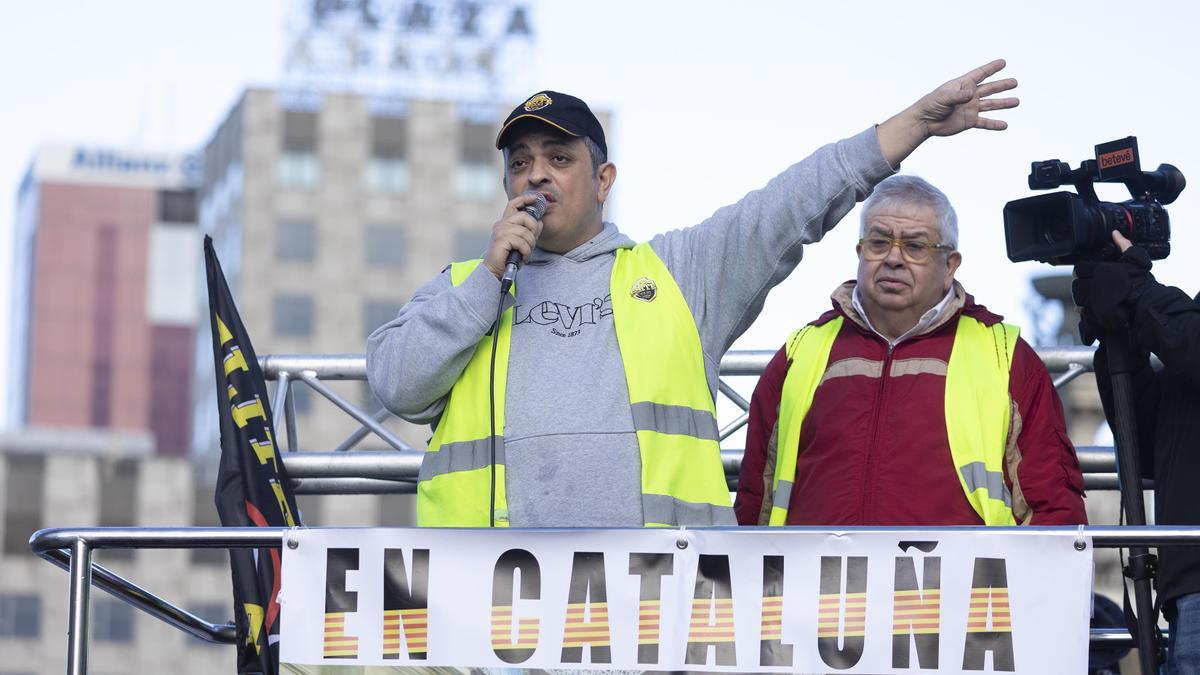 Barcelona 17/1/2023 Sociedad Los taxistas se manifiestan en Barcelona Tito Álvarez, líder de Elite Taxi Fotografía de Ferran Nadeu