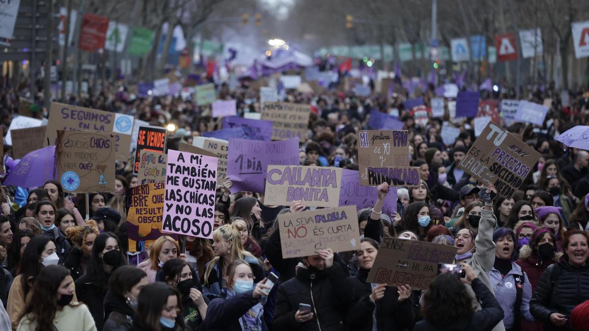 La manifestación del 8 de marzo de 2023 en Barcelona.