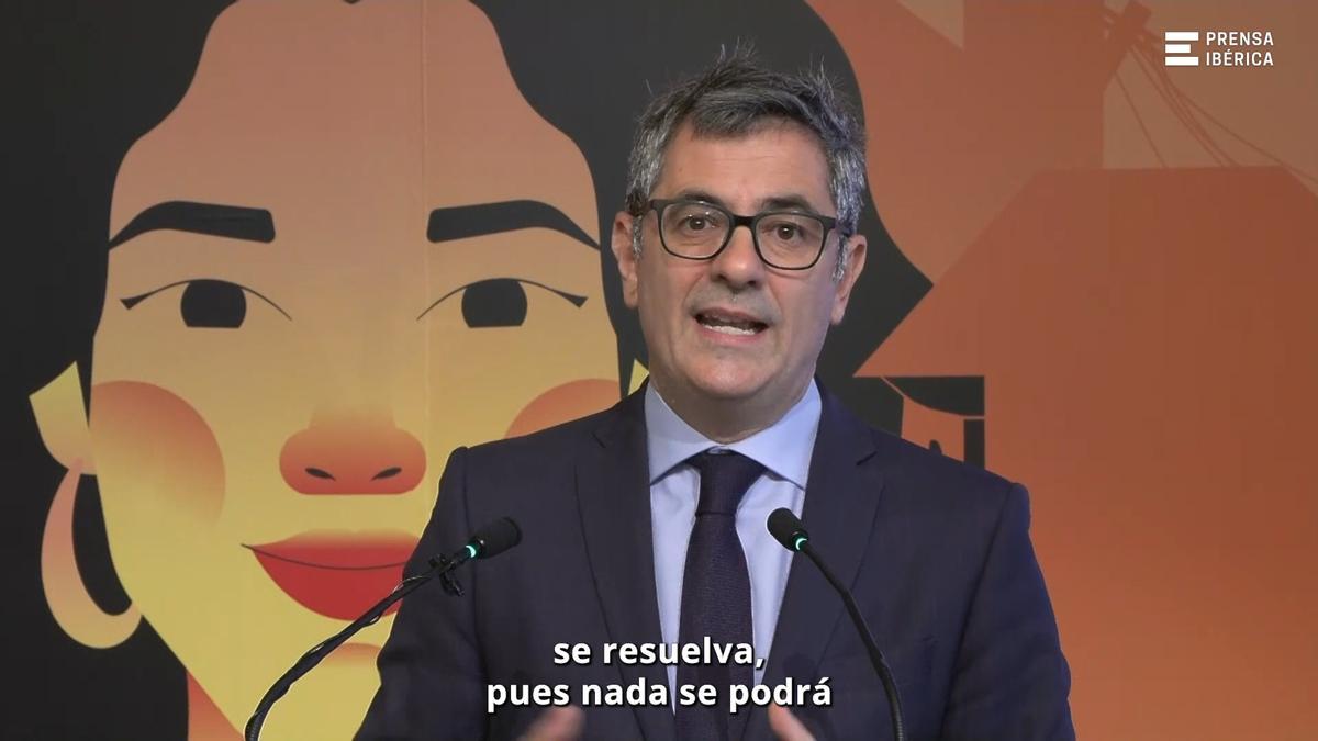 Bolaños replica al jutge Peninado després de processar a Begoña Gómez: “Un tribunal imparcial el revocarà”