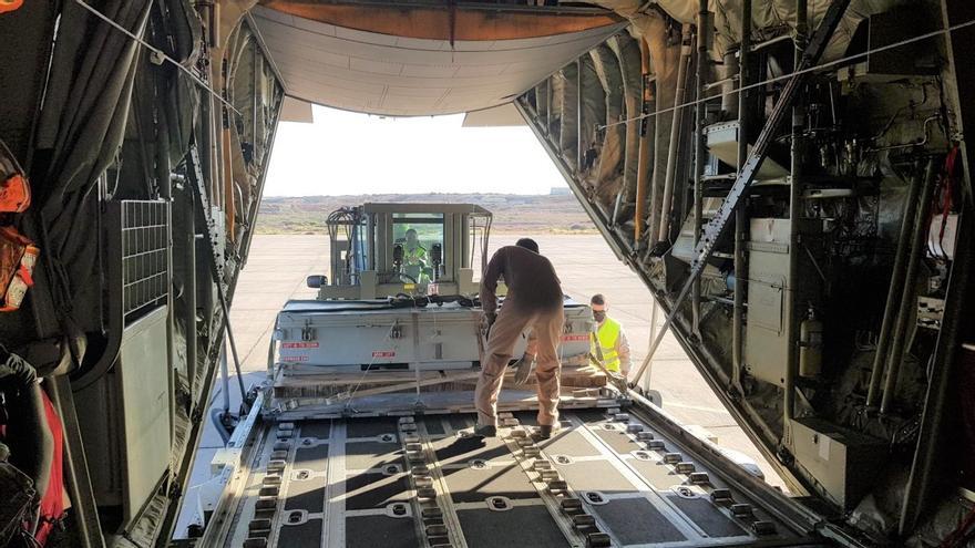 Sesión de la misión de vuelo 3 en el entrenamiento de aviones militares en Lanzarote (17/03/2021)