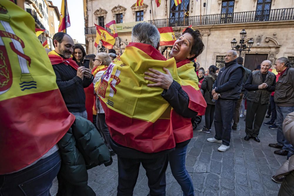 Unas 700 personas se concentran en Palma "por la unidad de España"