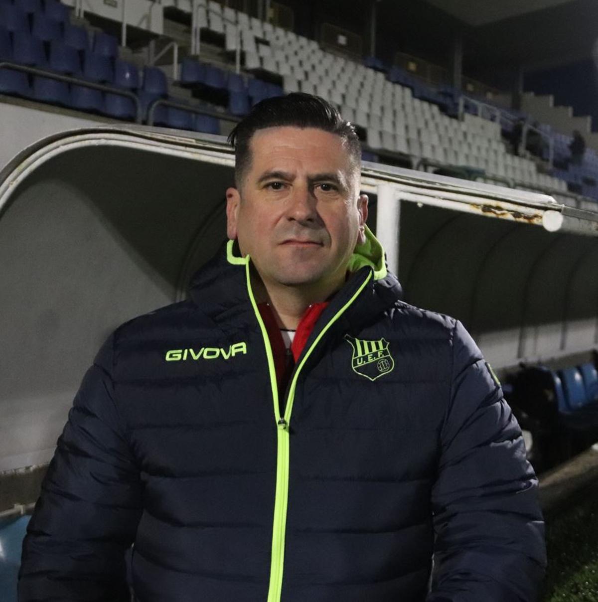 Toni Sánchez, abans del seu primer entrenament amb el Figueres.