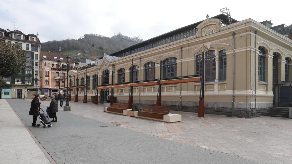 La plaza de abastos de Mieres, en una imagen de archivo.