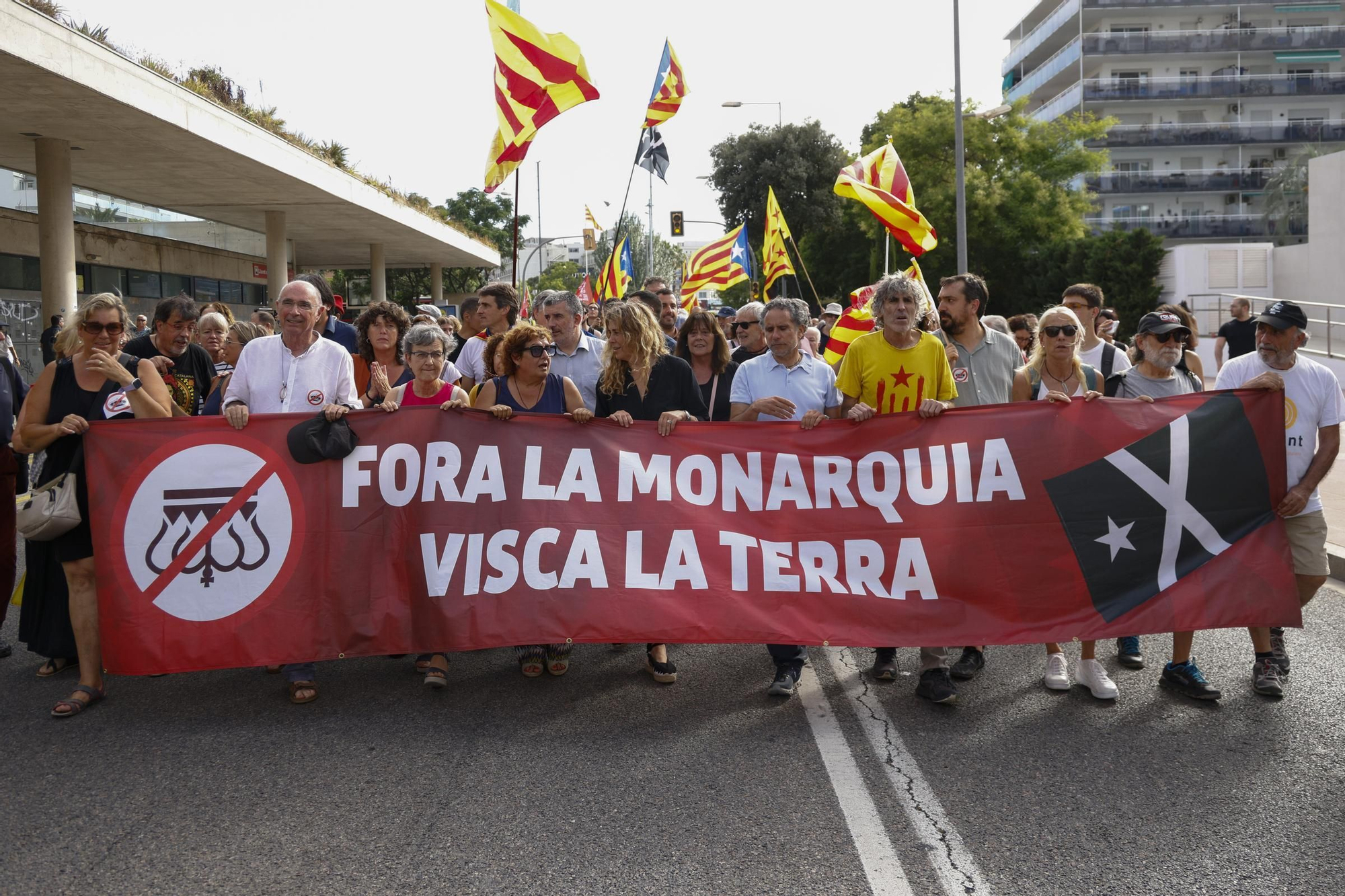 La protesta contra la Monarquia a Lloret