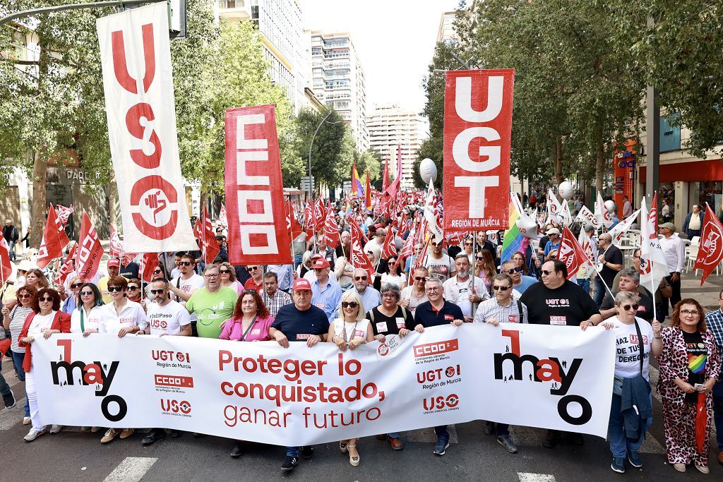 Todas las imágenes de la manifestación del 1 de Mayo en Murcia