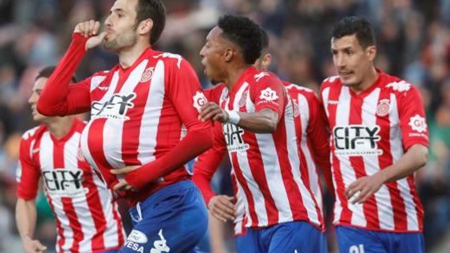 Kiko celebra el gol que va marcar al Getafe.