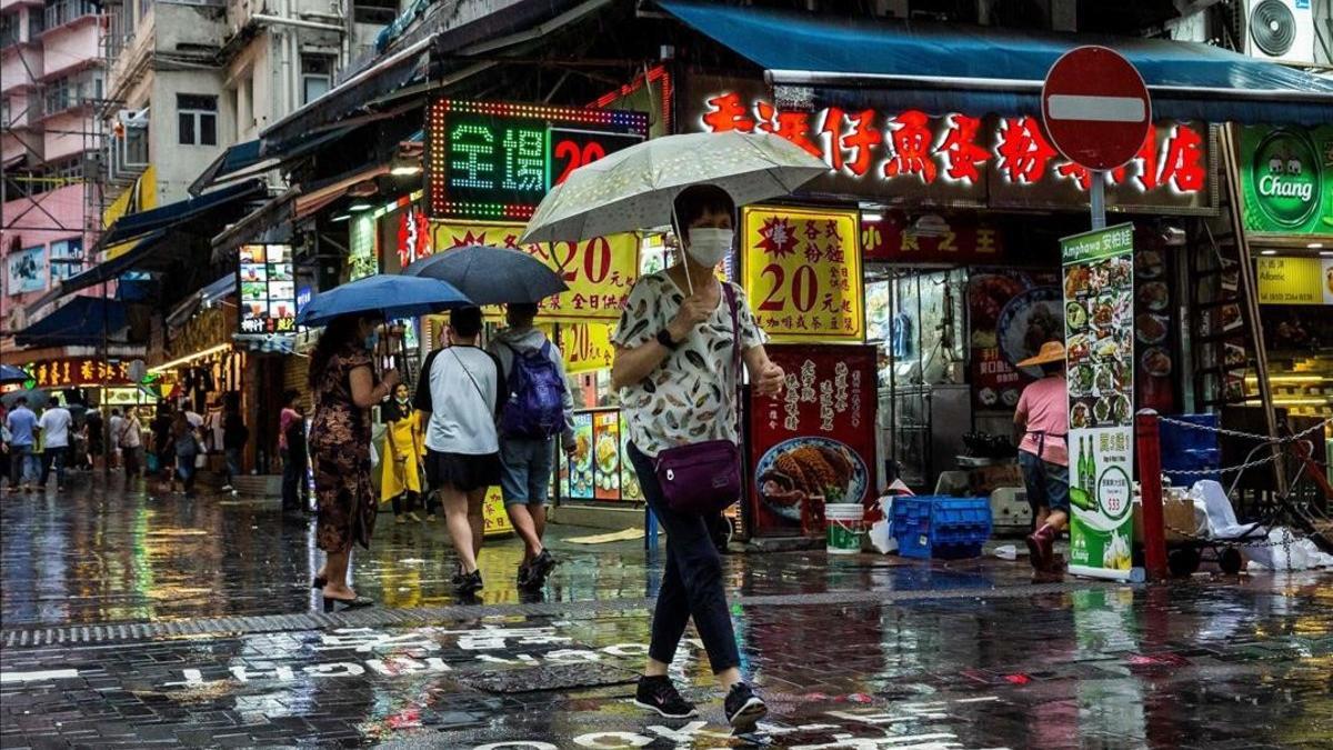 Una calle de Hong Kong el 6 de junio del 2020.