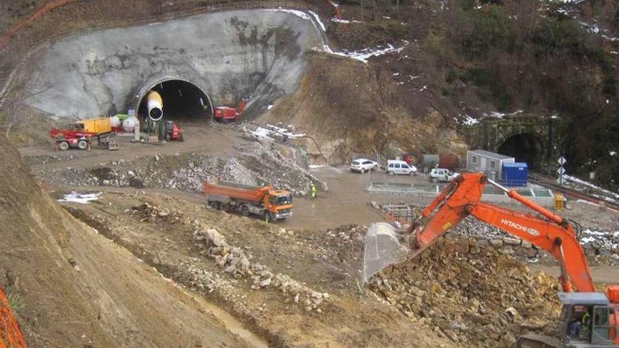 Obras del túnel de O Padornelo.