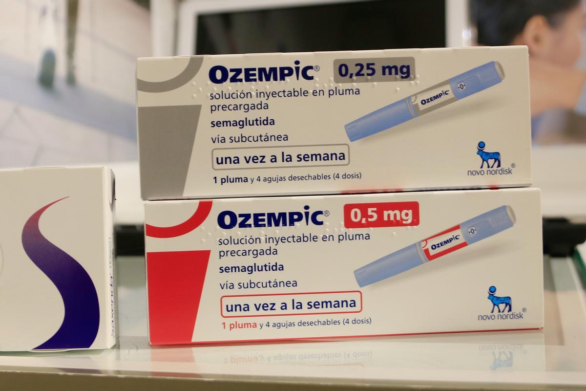 Capses d'Ozempic, un fàrmac indicat per a pacients amb diabetis tipus 2, en una farmàcia.