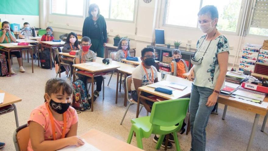 Una aula de l&#039;escola Puigberenguer de Manresa |