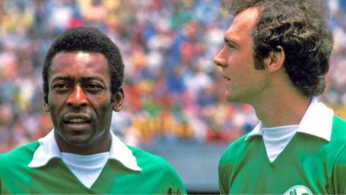 Pelé y Beckenbauer, durante la etapa de ambos en el Cosmos estadounidense.