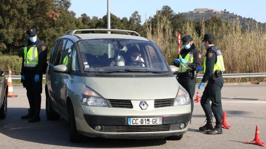 Un dels controls aleatoris ahir al matí a la Jonquera.