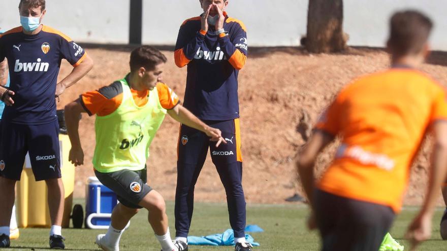 Entrenamiento de Javi Gracia con el VCF tras el cierre del mercado de fichajes