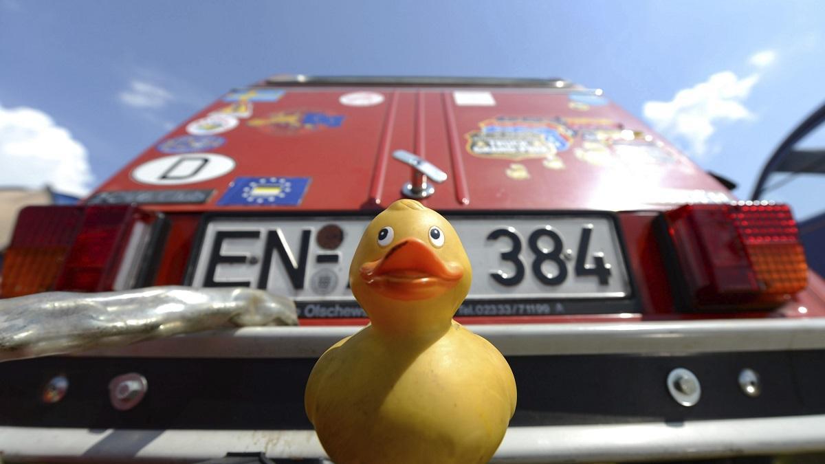 El clásico patito de goma hongkonés