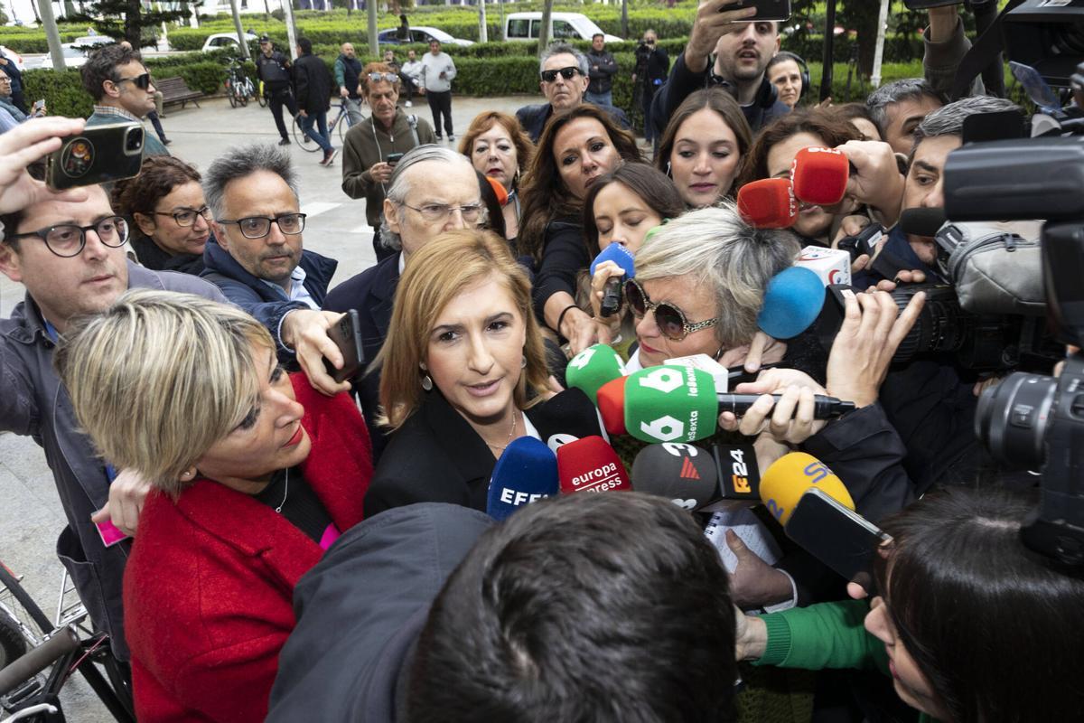 L'exconsellera Salomé Pradas entrant a declarar per la DANA a la Ciutat de la Justícia
