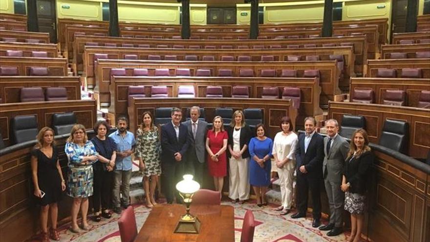 Visita de los diputados extremeños al Congreso