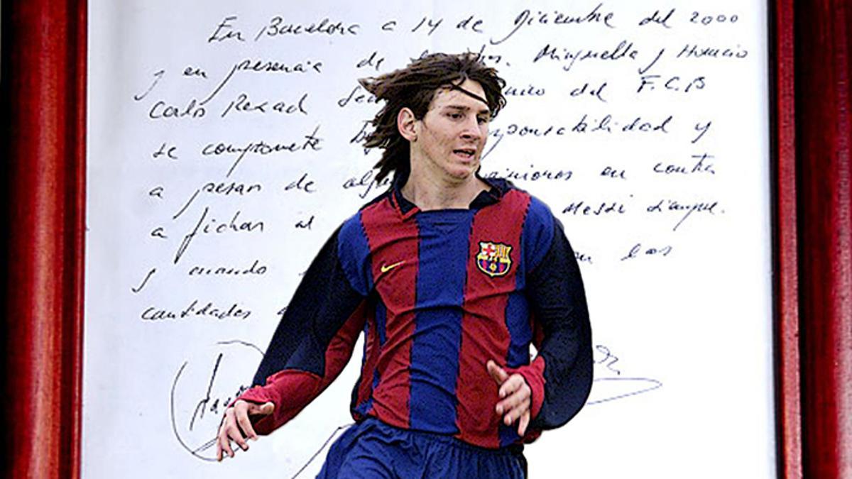 Se cumplen 20 años de la firma en la servilleta. Así llegó Messi al Barça