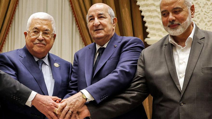 Primer encuentro del presidente de la Autoridad Palestina y el líder de Hamás en años