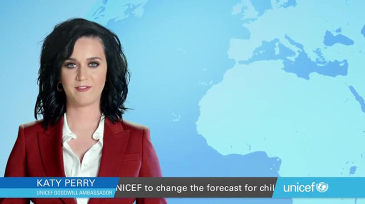 Katy Perry fa de noia del temps per a Unicef